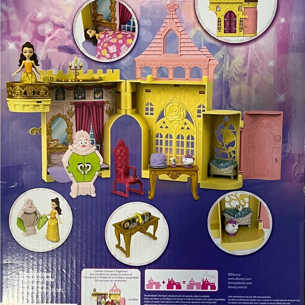Disney Princess Belle Storytime Stackers Castle Doll House New